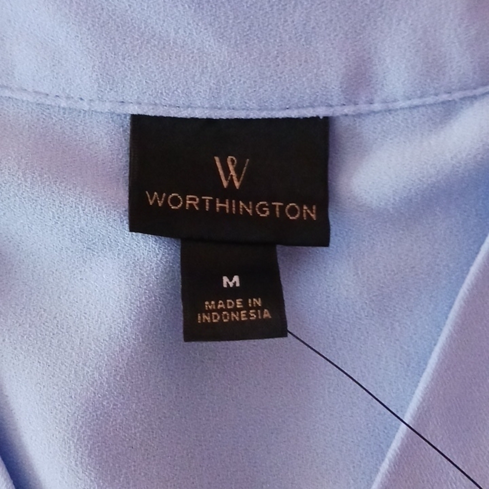 Worthington Light Blue Blouse - Picture 4 of 9